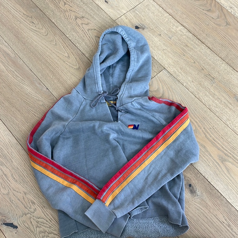 aviator nation women’s crop hoodie sweatshirt